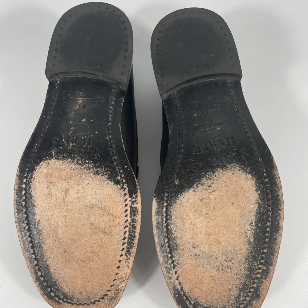 Women's Hereu Nombela Interwoven Detail Slip On Loafers Old Money Office Leather - Picture 12 of 16